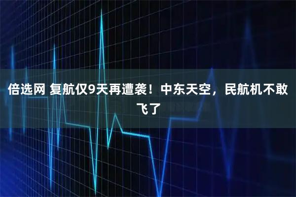 倍选网 复航仅9天再遭袭!中东天空,民航机不敢飞了
