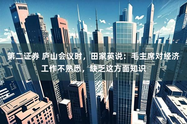 第二证券 庐山会议时，田家英说：毛主席对经济工作不熟悉，缺乏这方面知识
